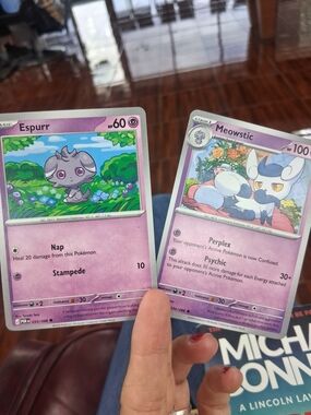 Pokemon Espurr & Meowstic Twin Pack - Pink Psychic Cards